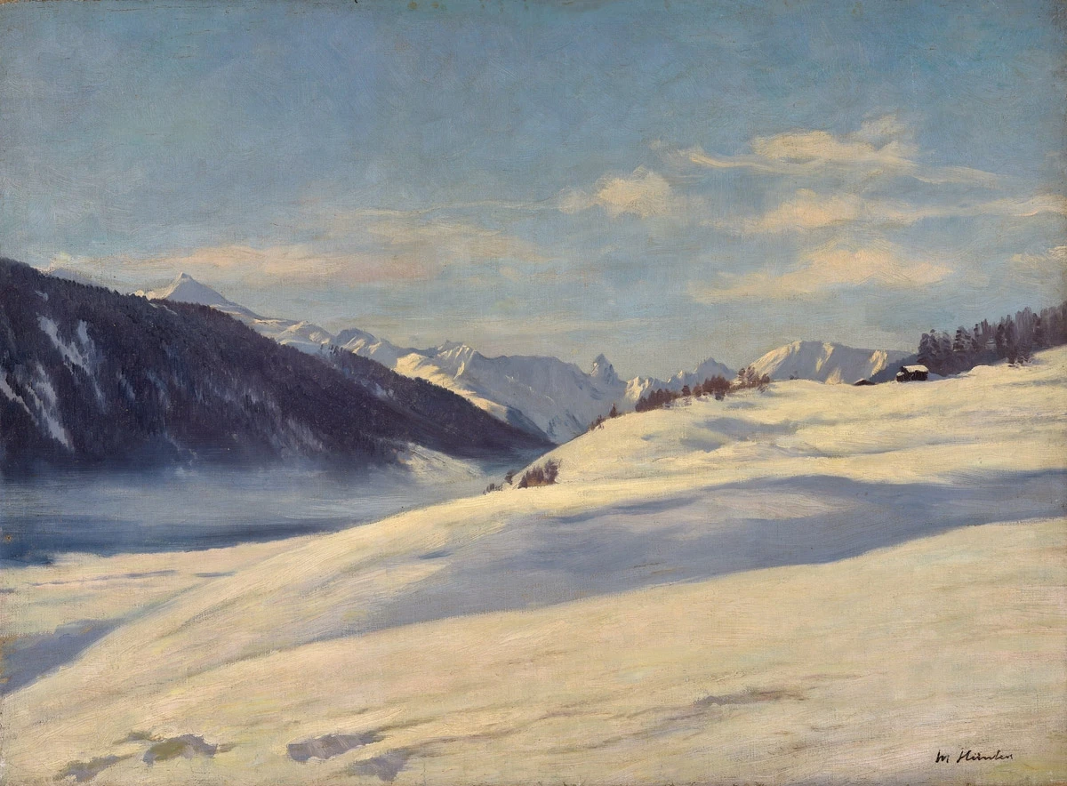1869-Max Hunten - Paesaggio invernale